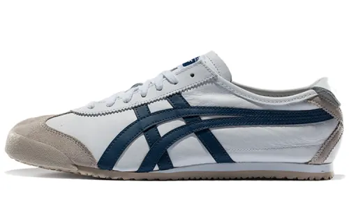 Onitsuka Tiger MEXICO 66 Leather Lightweight Low top Casual Shoes Unisex White Blue