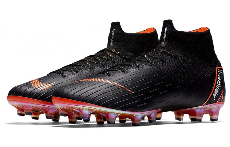 Мужские бутсы Nike Mercurial Superfly 6 360 Elite AG Pro (черно-оранжевые) — фото 3