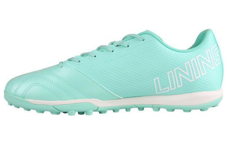 Li Ning TF Turf Artificial Turf, Natural Grass Synthetic Leather, TPU Slip Resistant Soccer Shoes Men’s Ice Green