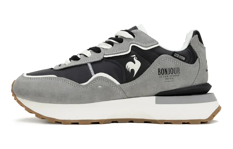 Le Coq Sportif Casual Shoes Unisex Low Top Black/Gray/White