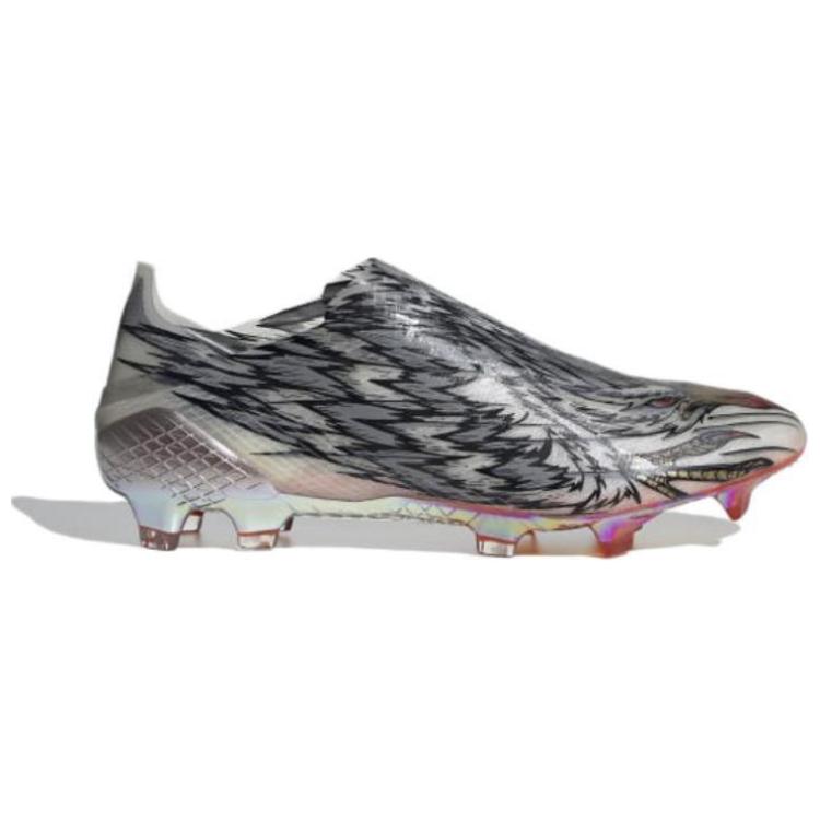 Мужские бутсы adidas X GHOSTED + PF FG (серые / красные / белые) — Серый / красный / белый — фото 2