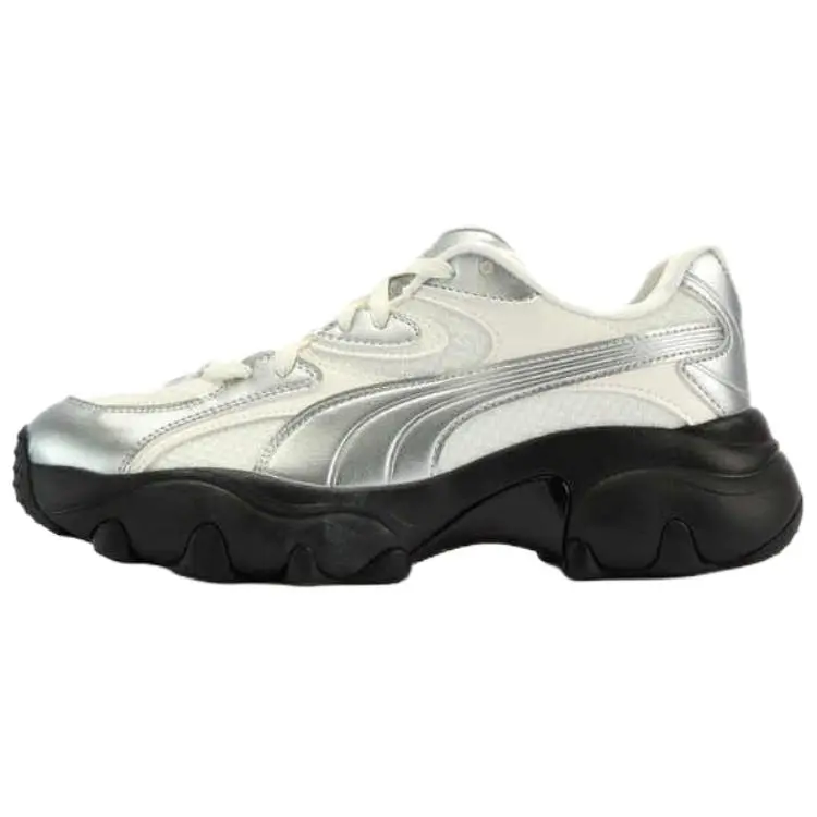PUMA Pulsar Abrasion Resistant Abrasion Resistant Low top Casual Shoes Women's White Silver