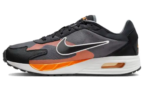 Nike Air Max Solo Abrasion Resistant Breathable Abrasion Resistant Breathable Low top Running Shoes Men's Black Orange