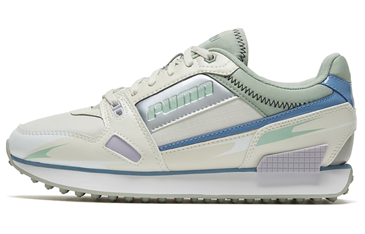 Женские кроссовки PUMA Mile Rider (фиолетовый / хаки / белый / синий / серый)