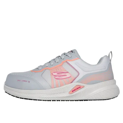 Skechers Work Low top Casual Shoes Women's Gray Orange Pink