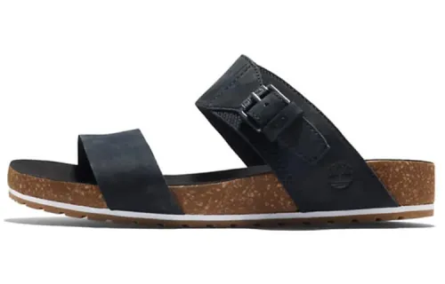 Timberland Malibu Waves Rubber Sole Slip Resistant Quick Dry Slide Slippers Women's Black
