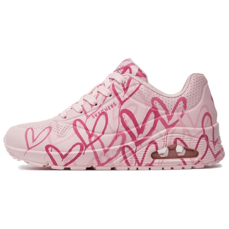 James Goldcrown x Skechers Uno Lite Cushioning, Wear Resistant Low top Casual Shoes Women's Pink