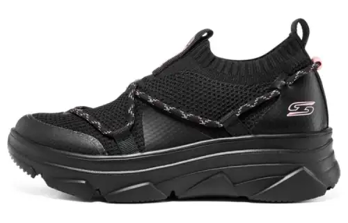 Skechers Bob's Lazy Slippers Mesh Low top Casual Shoes Women's Black
