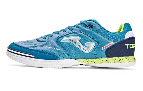 Joma Synthetic Leather Cushioning Rebound Indoor Soccer Shoes Men's Blue Green