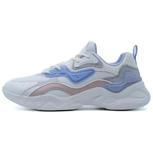 Anta Slip Resistant Abrasion Resistant Low top Casual Shoes Women's White Purple Blue