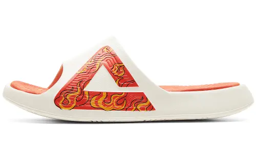 PEAK Chinese Original Collection Slide Slippers Men's Canvas White Red