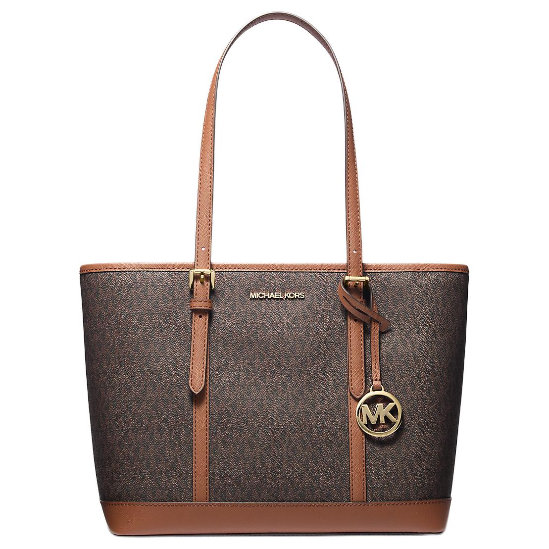 Женская сумка тоут MICHAEL MICHAEL KORS Jet Set Travel (черно-коричневая)