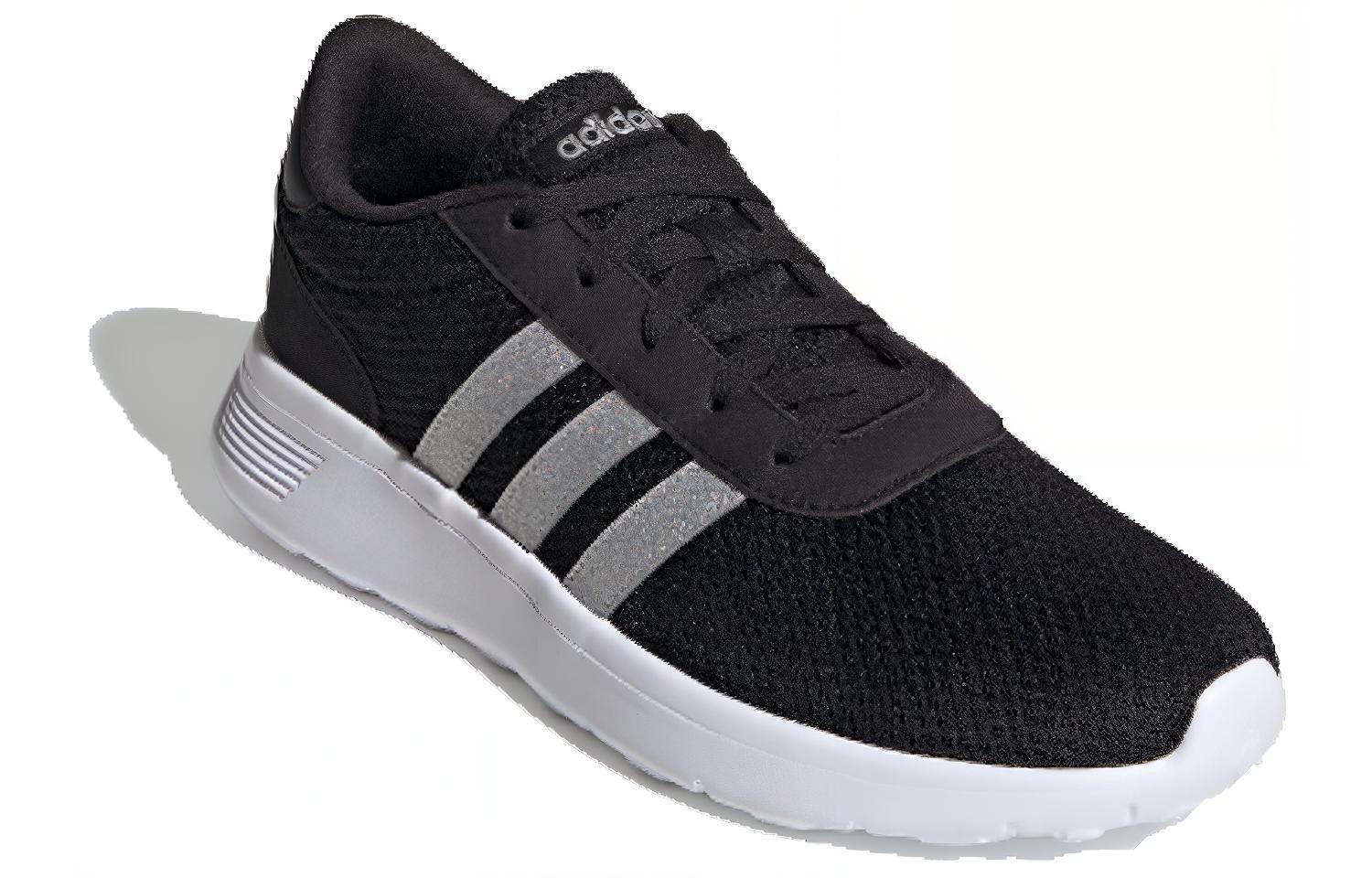 Женские кроссовки adidas neo Lite Racer (черно-серебристые) — фото 2