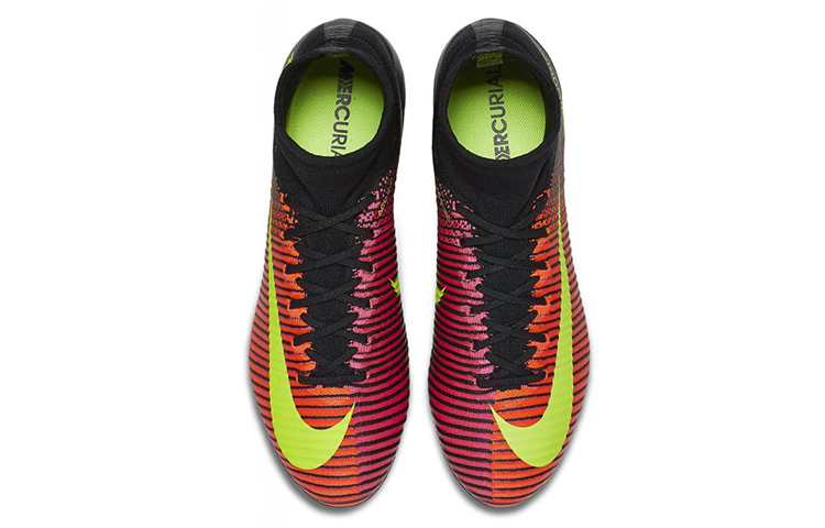 Мужские бутсы Nike Mercurial Superfly 5 11 Pro AG (черно-оранжево-желтый) — Чёрный / оранжевый / жёлтый — фото 4