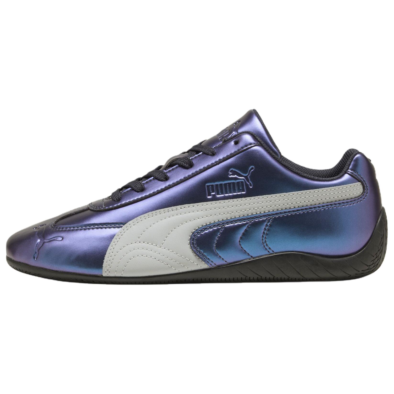 PUMA Puma Speedcat Series Leather Thin-soled Dexun Racing Fashionable and Comfortable Outdoor Iridescent Gradient Y2K Laser Millennium Style Couple Shoes Lifestyle Casual Shoes Same Style for Men and Women Blue Purple