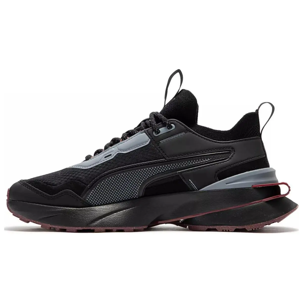 PUMA Pwrframe Low top Casual Shoes Unisex Black Gray