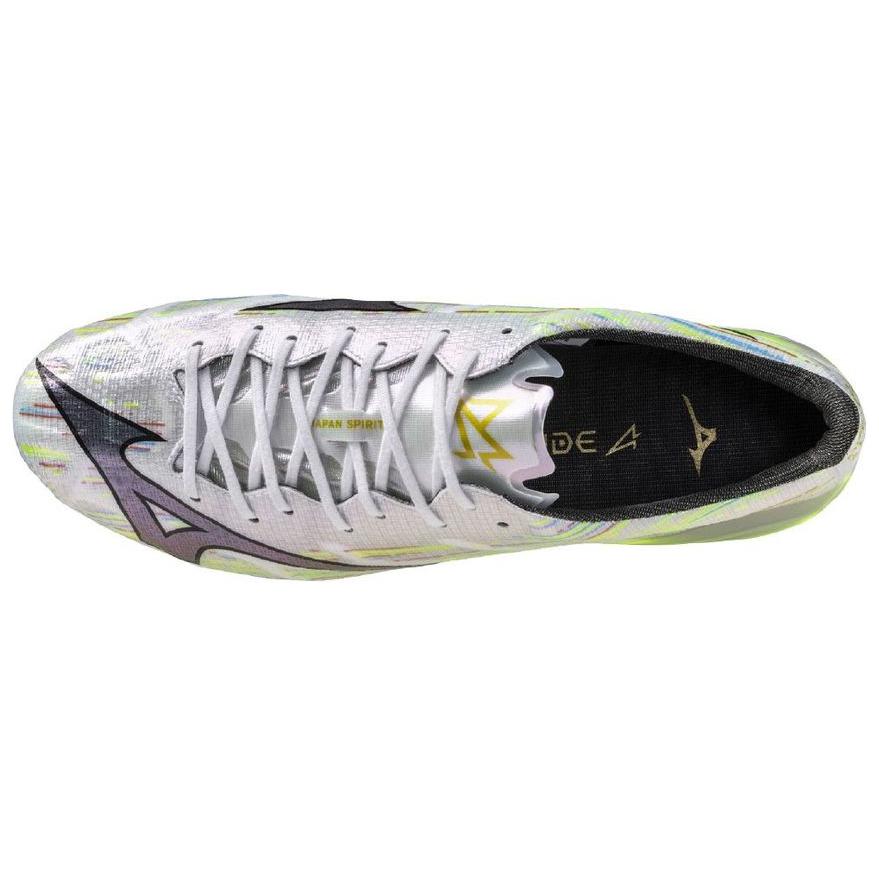 Mizuno Alpha 2 Slip Resistant Abrasion Resistant Soccer Shoes Unisex Silver Green