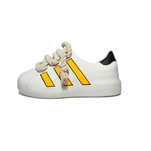 Adidas Originals AdiFOM Superstar Bright Orange Non slip Lightweight Low top Casual Shoes Unisex Orange