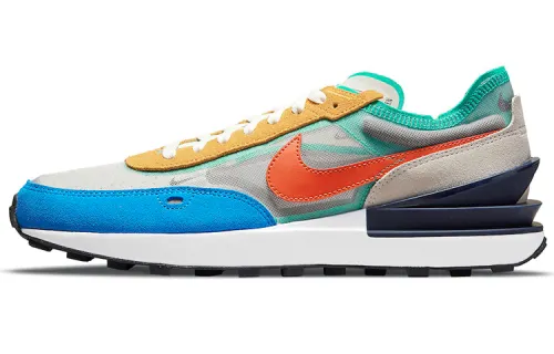 Nike Waffle One Mustard Orange Blue Turquoise