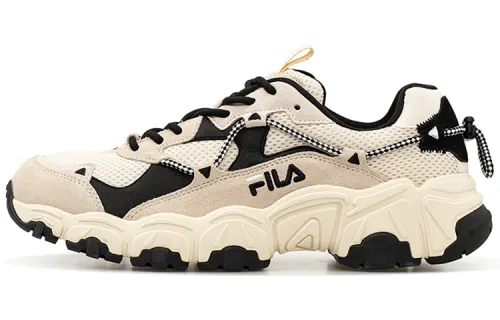 FILA FUSION Cat Claw Mesh, Textile, Synthetic Leather Cushioning Abrasion Resistant Breathable Low top Casual Shoes