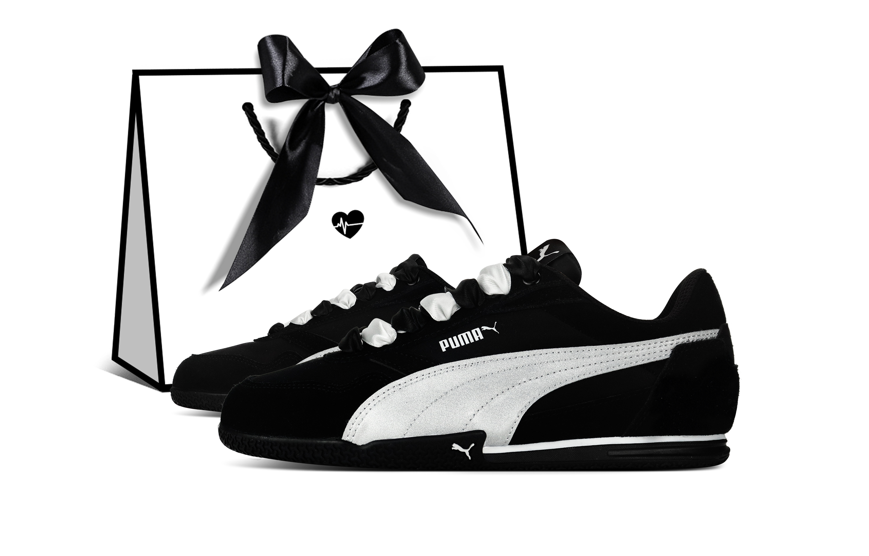 PUMA BELLA DONNA Low top Casual Shoes Women's Black Silver