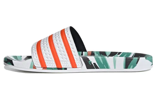 Adidas Originals ADILETTE Slide Slippers Unisex White/Orange/Green