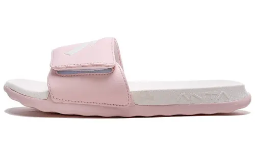 ANTA Slide Slippers Women's Baby Pink/Light Beige White