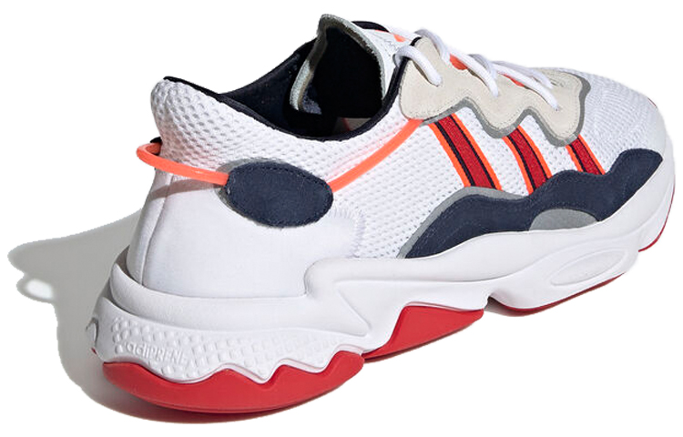 Кроссовки adidas originals Ozweego (черно-бело-оранжевые) — фото 3
