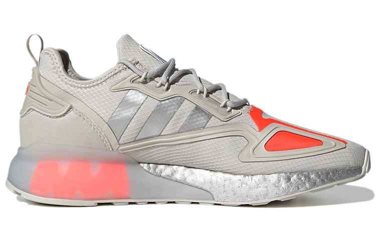 Мужские кроссовки adidas originals ZX 2K Boost (серо-красный) — фото 2