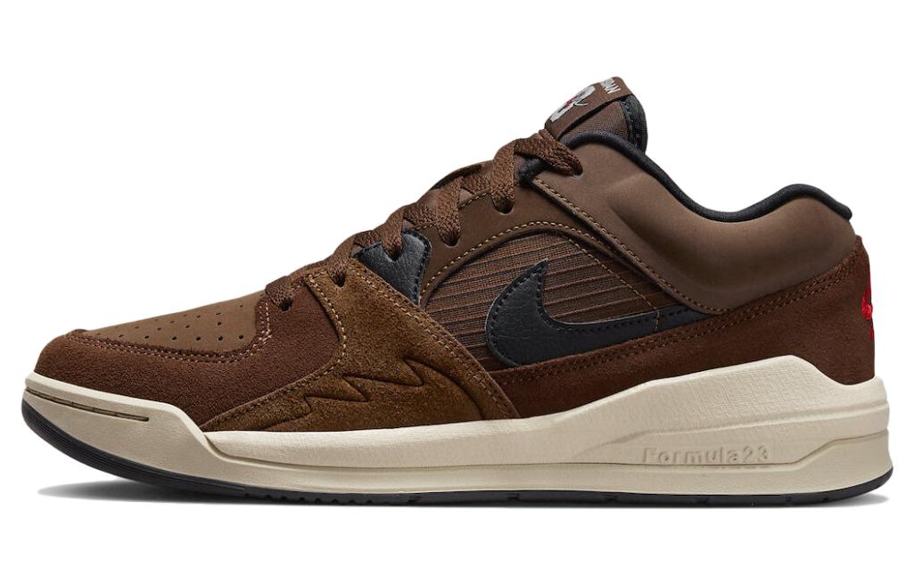 Jordan Stadium 90 Mesh Leather Suede Sports Comfortable Shock Absorbing and Wear Resistant Low Top Lifestyle Casual Shoes Men's Brown