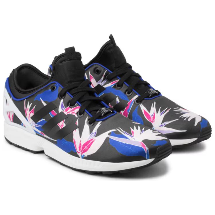 Кроссовки adidas originals ZX Flux (черно-сине-белые) — Чёрныйсинийбелый — фото 3