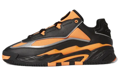Adidas Originals Niteball Casual Shoes Men's Low Top Black/Orange