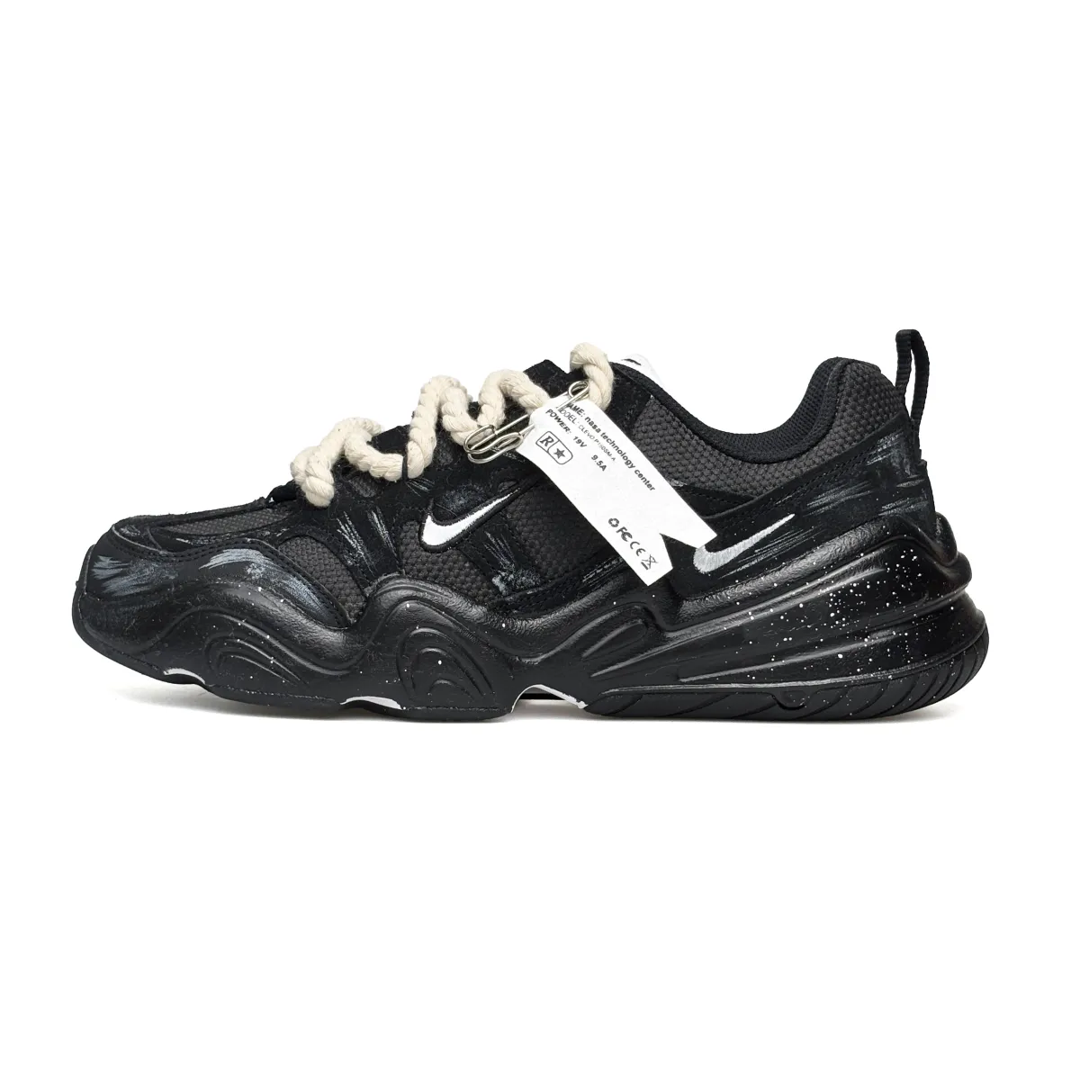 Nike Tech Hera Vassell Abrasion Resistant Abrasion Resistant Low top Casual Shoes Unisex Black