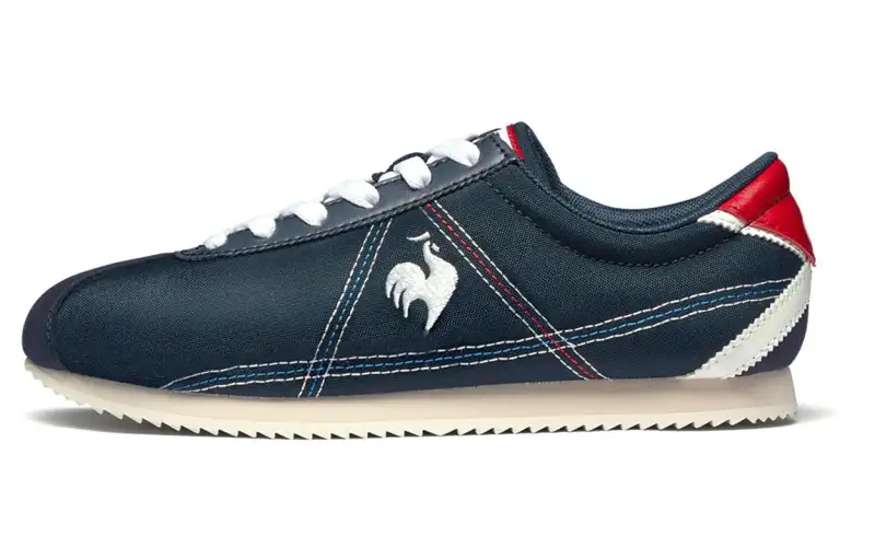 Le Coq Sportif Fabric Cushioning Abrasion Resistant Breathable Lightweight Low top Casual Shoes Unisex Navy Blue