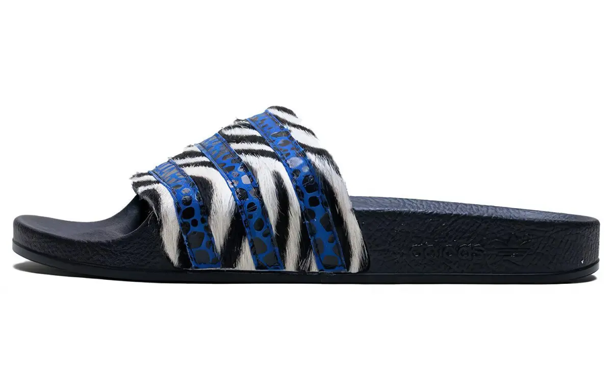 Adidas Wmns Adilette 'Core Black Blue White' Women's
