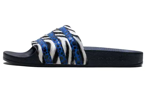 Adidas Wmns Adilette 'Core Black Blue White' Women's