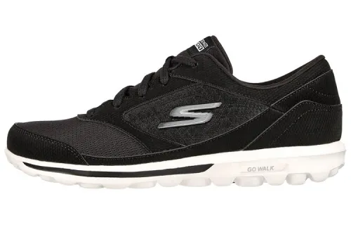 Skechers Go Walk Classic Fabric Sports Cushioning, Wear Resistant Low top Casual Shoes Women's Black White