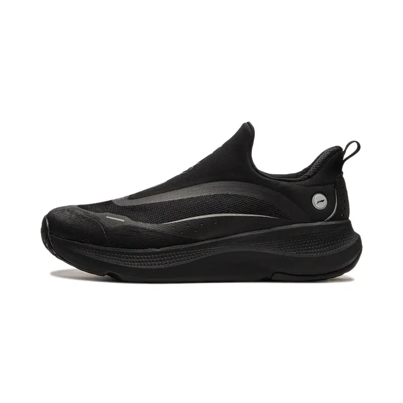Li Ning SOFT GO Cushioning Slip Resistant Abrasion Resistant Low top Casual Shoes Men's Black