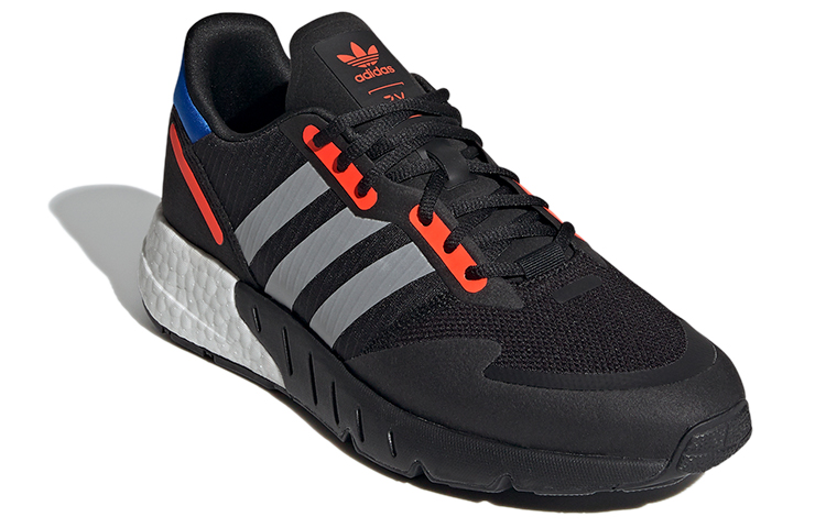 Кроссовки adidas originals ZX 1K (черно-бело-оранжево-синие) — Чёрный / белый / оранжевый / синий — фото 3