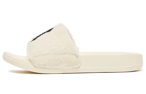 MLB Slipper Rubber Sole Slip Resistant Slide Slippers Unisex Ecru