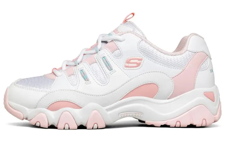 Skechers D'LITES 2.0 2.0 Low top Casual Shoes Women's White Pink