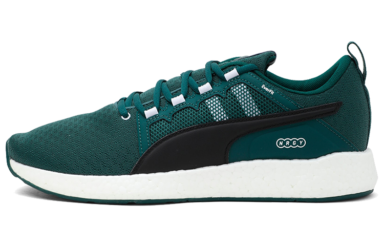 PUMA Nrgy Neko Turbo Cushioning Lightweight Abrasion Resistant Low top Casual Shoes Men's Green Black White
