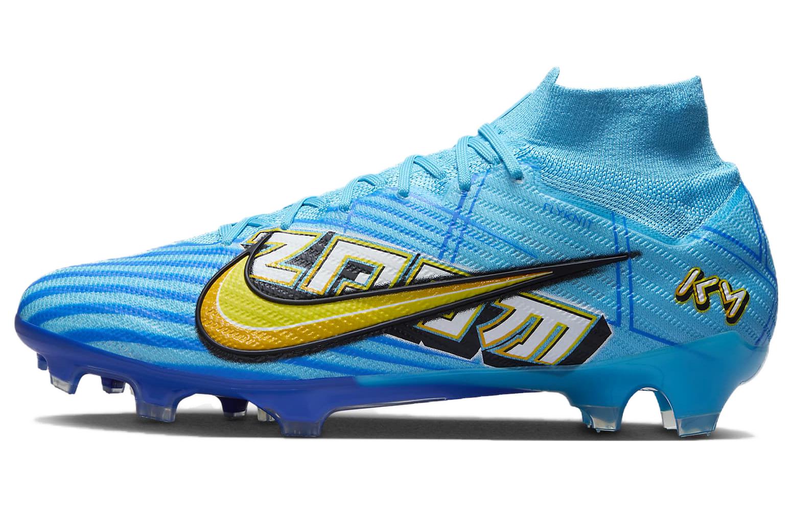Nike Mercurial Superfly 9 Round Toe Comfortable FG (Glue Spikes) Football Shoes Men's Blue