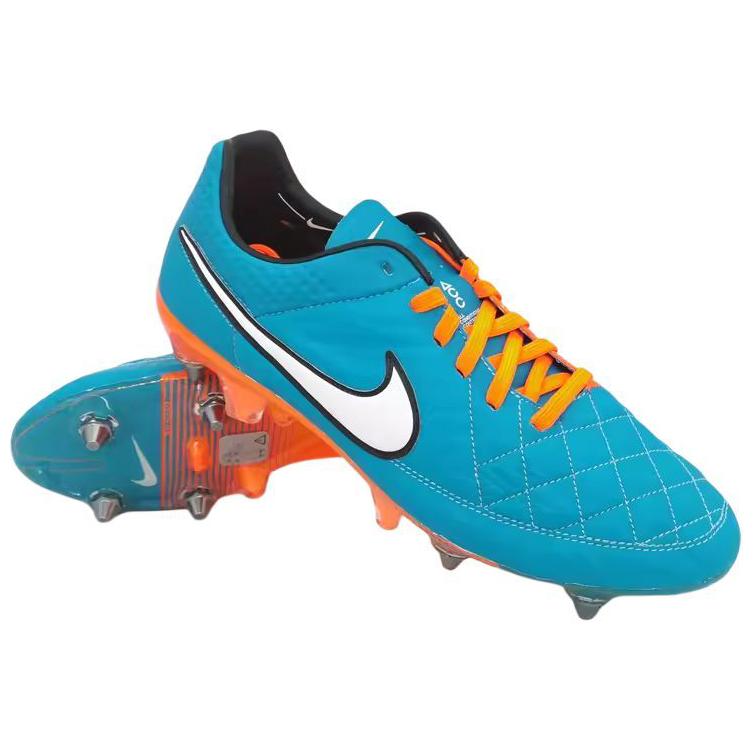Nike Slip Resistant Coverage Support Balance Soccer Shoes Unisex Blue Orange