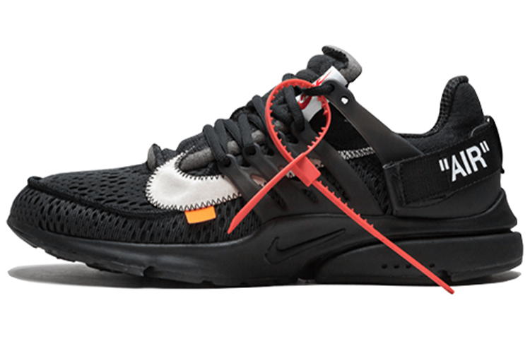 Кроссовки OFF-WHITE x Nike Air Presto 2.0 Mesh OG стиль THE TEN совместная амортизация, низкий верх для отдыха спортивная обувь мужские и женские фасон унисекс черный