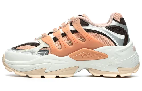 FILA Corallo Textile, Synthetic Leather, TPU Abrasion Resistant Low top Casual Shoes Women's White Pink Silver