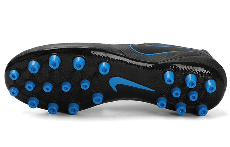 Мужские кроссовки Nike Tiempo Legend 8 Academy AG (черный / синий) — Чёрный / синий — фото 5