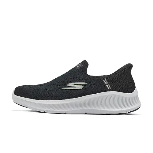 Skechers MEN'S GO WALK Fabric Comfortable Abrasion Resistant Breathable Low top Casual Shoes Men's Black