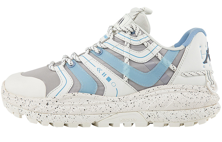 Kappa Textile, Synthetic Leather, TPU Abrasion Resistant Coverage Low top Casual Shoes Unisex Korean White