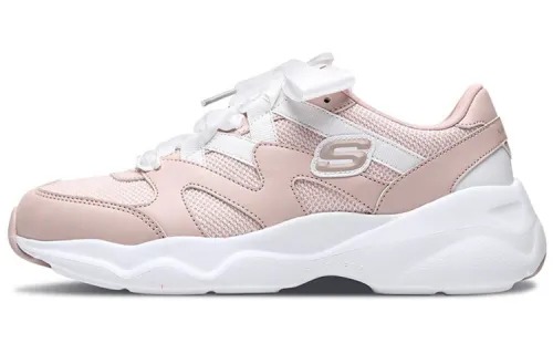 Skechers D'LITES AIRY Textile, Synthetic Leather Bowknot Low top Casual Shoes Women's Light Pink